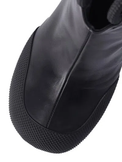 Pre-owned Random Identities 'worker' Ankle Boots In Black