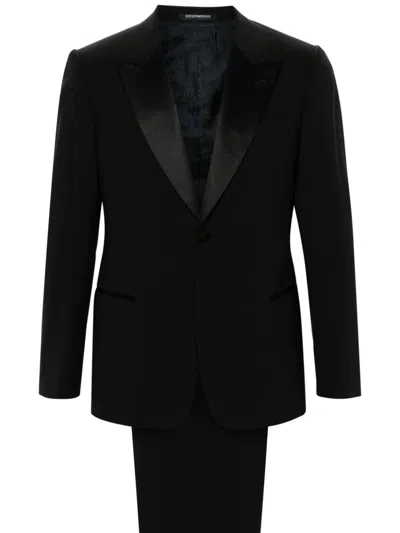 Shop Emporio Armani Suits In Black