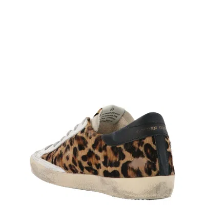 Shop Golden Goose Sneakers In Beige Brown Leo/ice/black