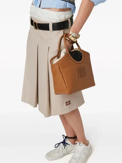 Miu Miu Miumiu Women Gonna Pieghe In Cream