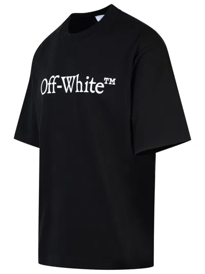 Shop Off-white 'big Bookish' Black Cotton T-shirt Man