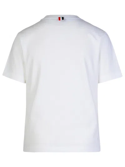 Shop Thom Browne 'rose' White Cotton T-shirt Woman