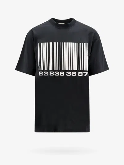 Shop Vtmnts Man T-shirt Man Black T-shirts