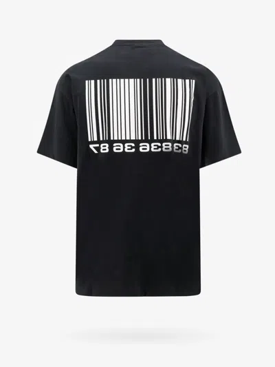 Shop Vtmnts Man T-shirt Man Black T-shirts