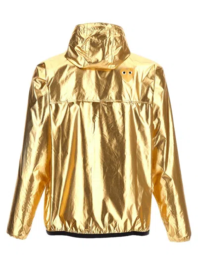 Shop Comme Des Garçons Play X K-way Jacket In Gold