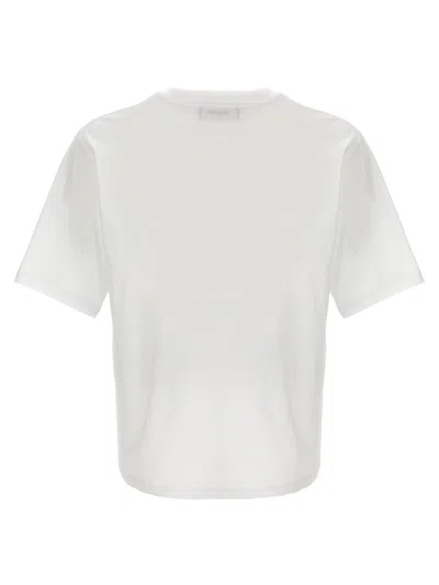 Dsquared2 Loose-fit White Cotton T-shirt With Logo Print In White/black