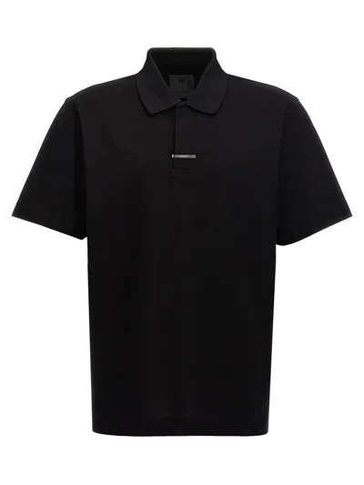 Shop Givenchy 'placket' Polo Shirt In Black