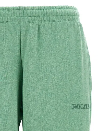 Rotate Birger Christensen Joggers With Elastic Cuffs And Waistband In Green