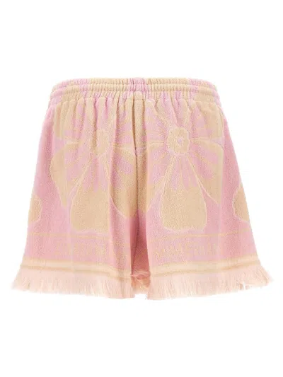 Shop Zimmermann 'pop Towelling' Shorts In Pink
