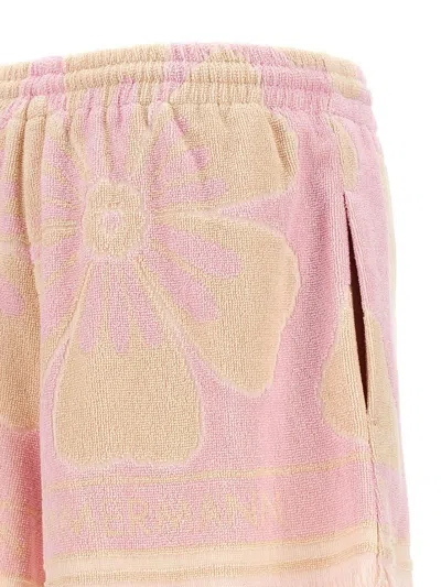 Shop Zimmermann 'pop Towelling' Shorts In Pink