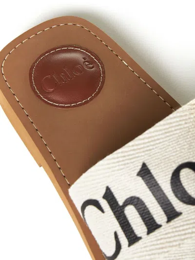 Shop Chloé Chloe Slippers In 101