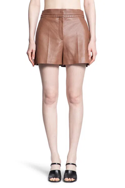 Shop Fendi Shorts In Brown