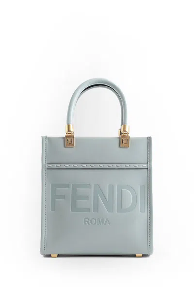 Shop Fendi Tote Bags In Blue