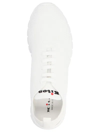 Kiton White Running Sneakers In White