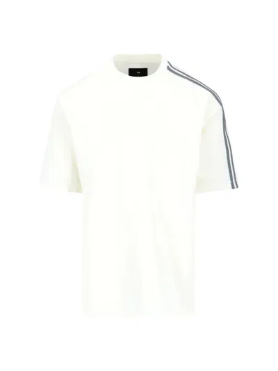 Shop Y-3 Adidas  3-stripes T-shirt In Beige