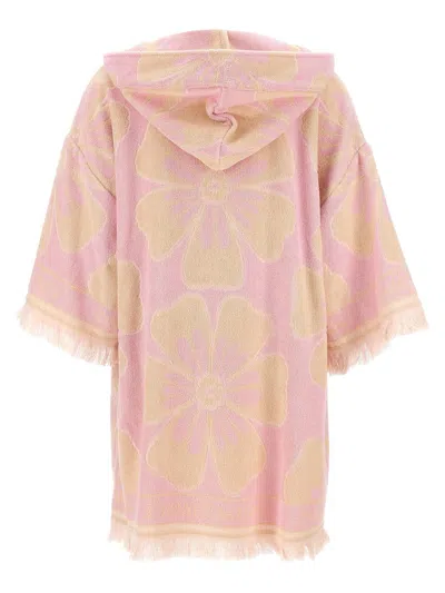 Shop Zimmermann 'pop Hooded Towel Mini' Dress In Pink