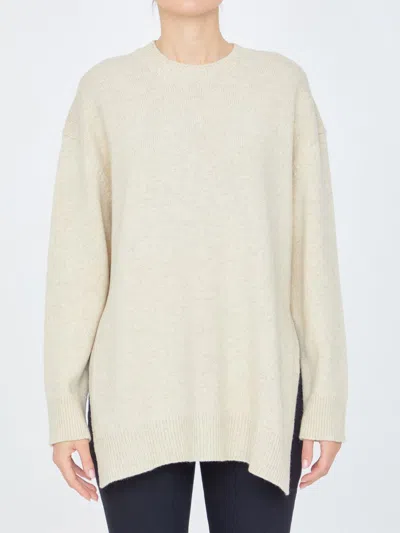 Shop Jil Sander Beige Wool Jumper