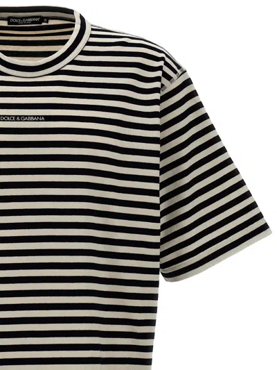 Shop Dolce & Gabbana Striped T-shirt In Variante Abbinata