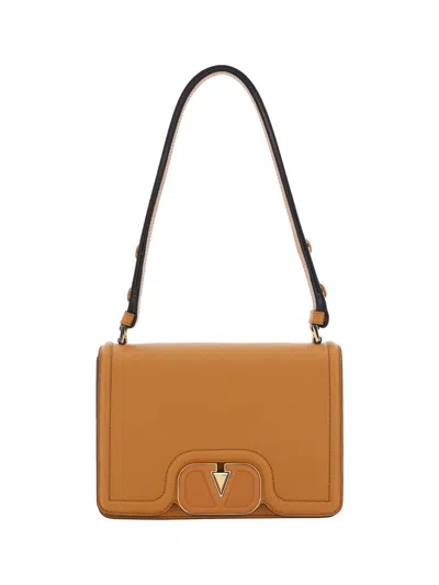 Shop Valentino Garavani Shoulder Bags In Almond Beige