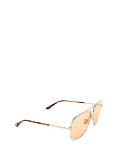 Shop Tom Ford Eyewear Sunglasses In Shiny Rose Gold