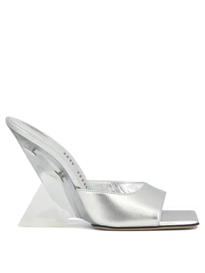 Shop Attico Cheope Sandals In Silver