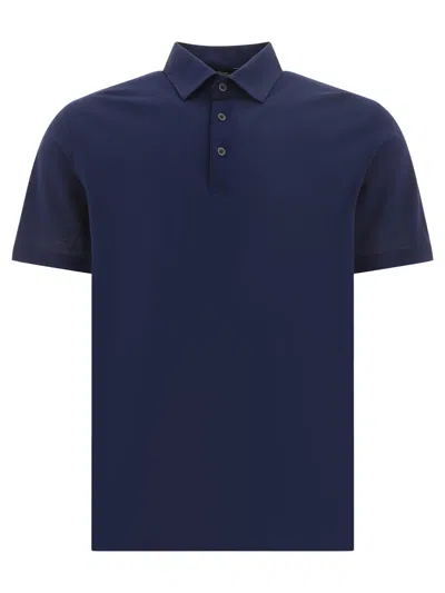 Shop Herno Crêpe Jersey Polo Shirt Polo Shirts In Blue