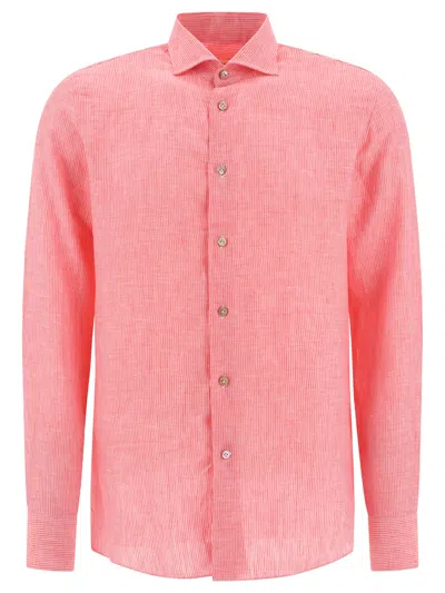 Shop Borriello Striped Shirt Shirts In Pink