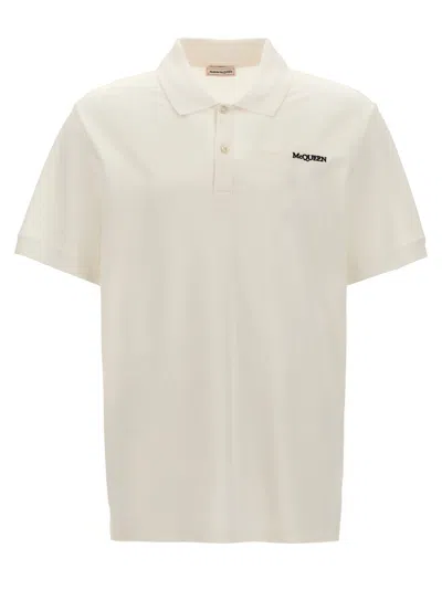 Shop Alexander Mcqueen Logo Shirt Polo In White