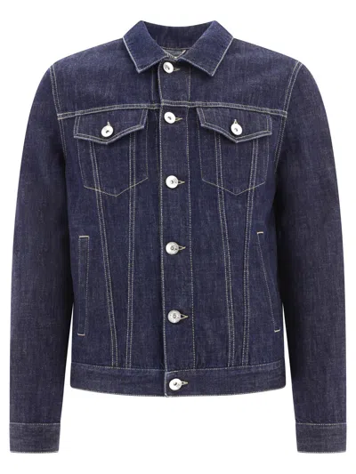 Shop Brunello Cucinelli Lightweight Denim Four-pocket Jacket Jackets Blue