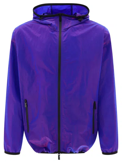 Shop Burberry Iridescent Lightweight Jacket Jackets In Purple