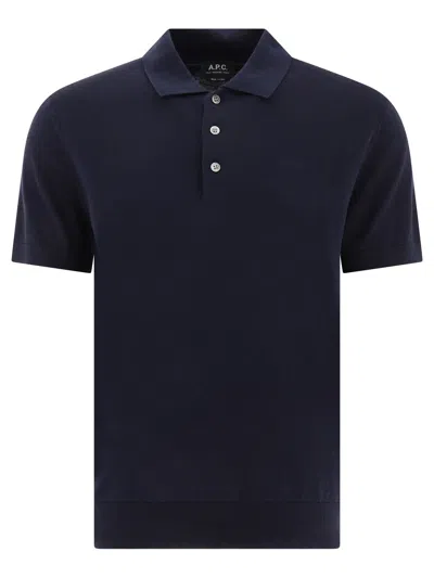 Shop Apc Gregory Polo Shirts In Blue