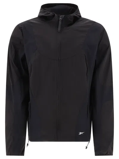 Shop Reebok Panelled Jackets In Black