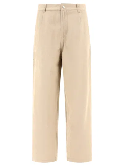 Shop Stussy Workgear Trousers In Beige