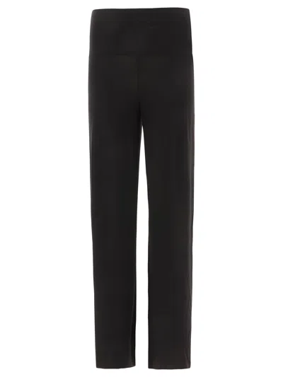 Shop Norma Kamali Straight Leg Trousers In Black