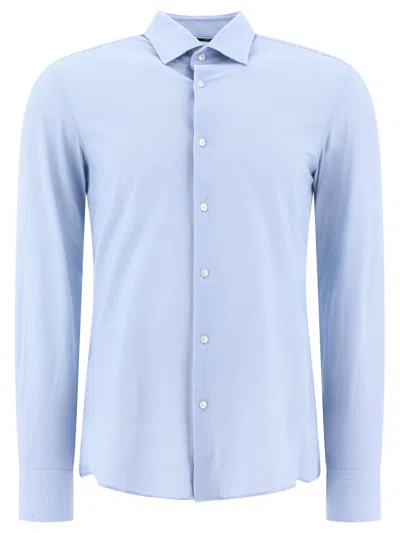 Shop Hugo Boss Hank Shirts In Light Blue