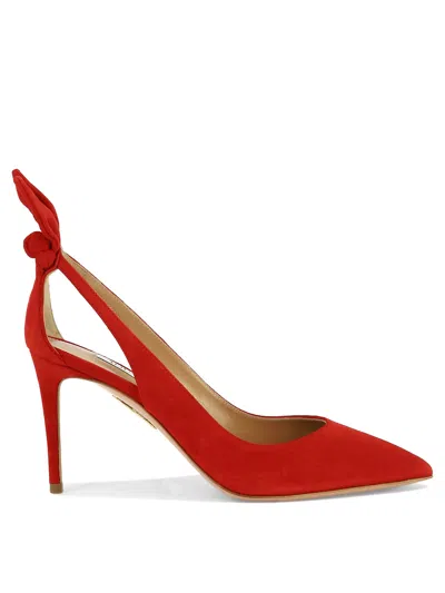 Shop Aquazzura Bow Tie 85 Heeled Shoes Red