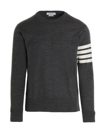 Shop Thom Browne 4 Bar Sweater, Cardigans In Gray