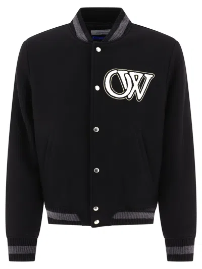 Shop Off-white Varsity Jackets In Black