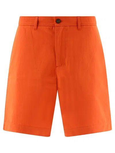 Shop Maison Kitsuné Ripstop S Short In Orange