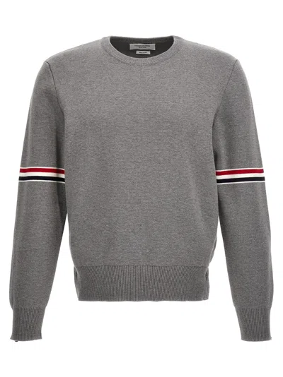 Shop Thom Browne Classic Sweater Sweater, Cardigans In Gray