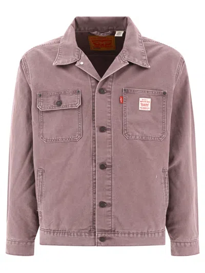 Shop Levi's Sunrise Trucker Jacket Jackets In Purple