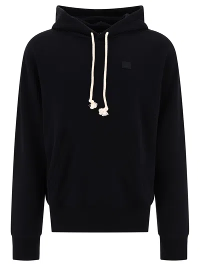 Shop Acne Studios Nash Face Sweatshirts In Black