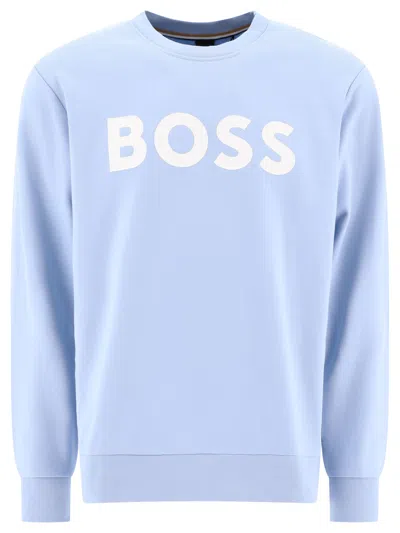 Shop Hugo Boss Soleri Sweatshirts In Light Blue