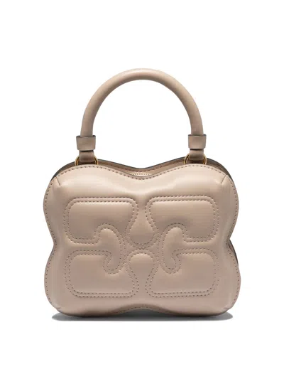 Shop Ganni Small Butterfly Handbags In Grey