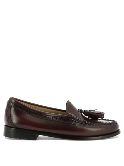 Shop G.h. Bass & Co. Weejun Estelle Brogue Loafers & Slippers In Bordeaux
