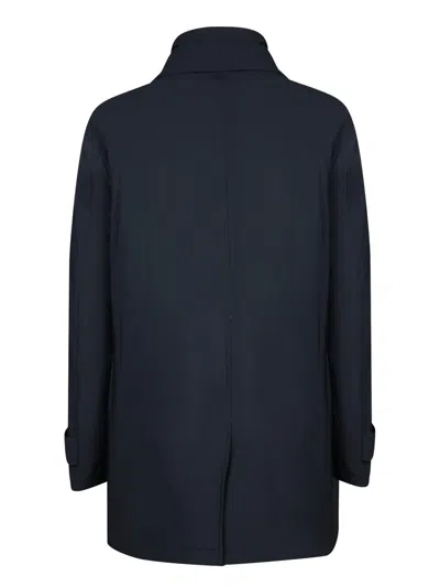 Herno Technical Polyamide With Goose Down Padding Down Jacket In Blue