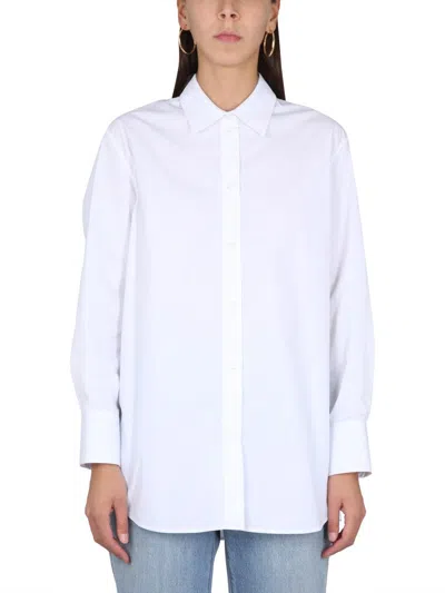 Shop Nina Ricci Shirt With Logo In White