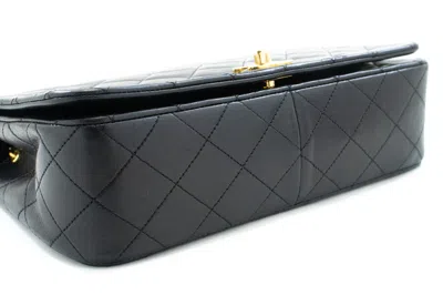 Pre-owned Chanel Full Flap Black Leather Shoulder Bag ()