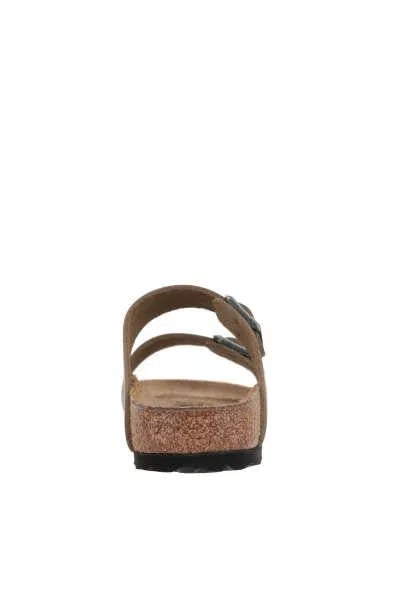 Shop Birkenstock Sandals In Faded Khaki