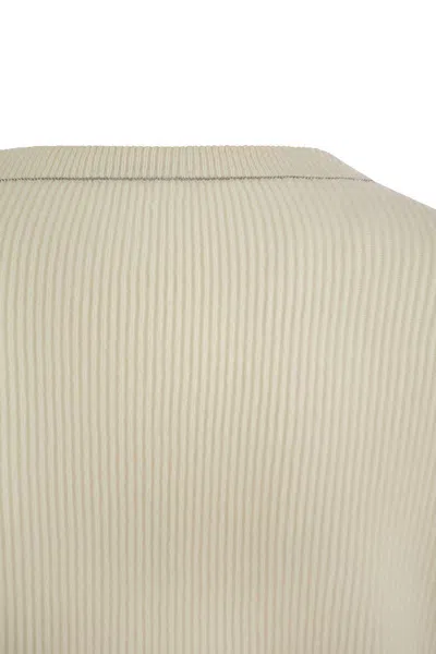 Brunello Cucinelli Women Crew-neck Sweater In Neutral